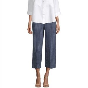 Eileen Fisher striped wide cropped pants